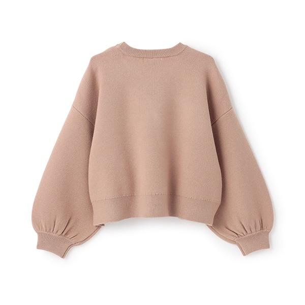 【像棉花糖般的穿著感】【可機洗】愛心蝴蝶結拼接圖案毛衣