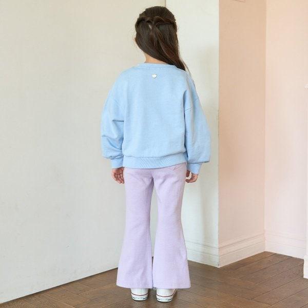 【ともパン】【加絨內裡】下襬蝴蝶結開叉喇叭褲