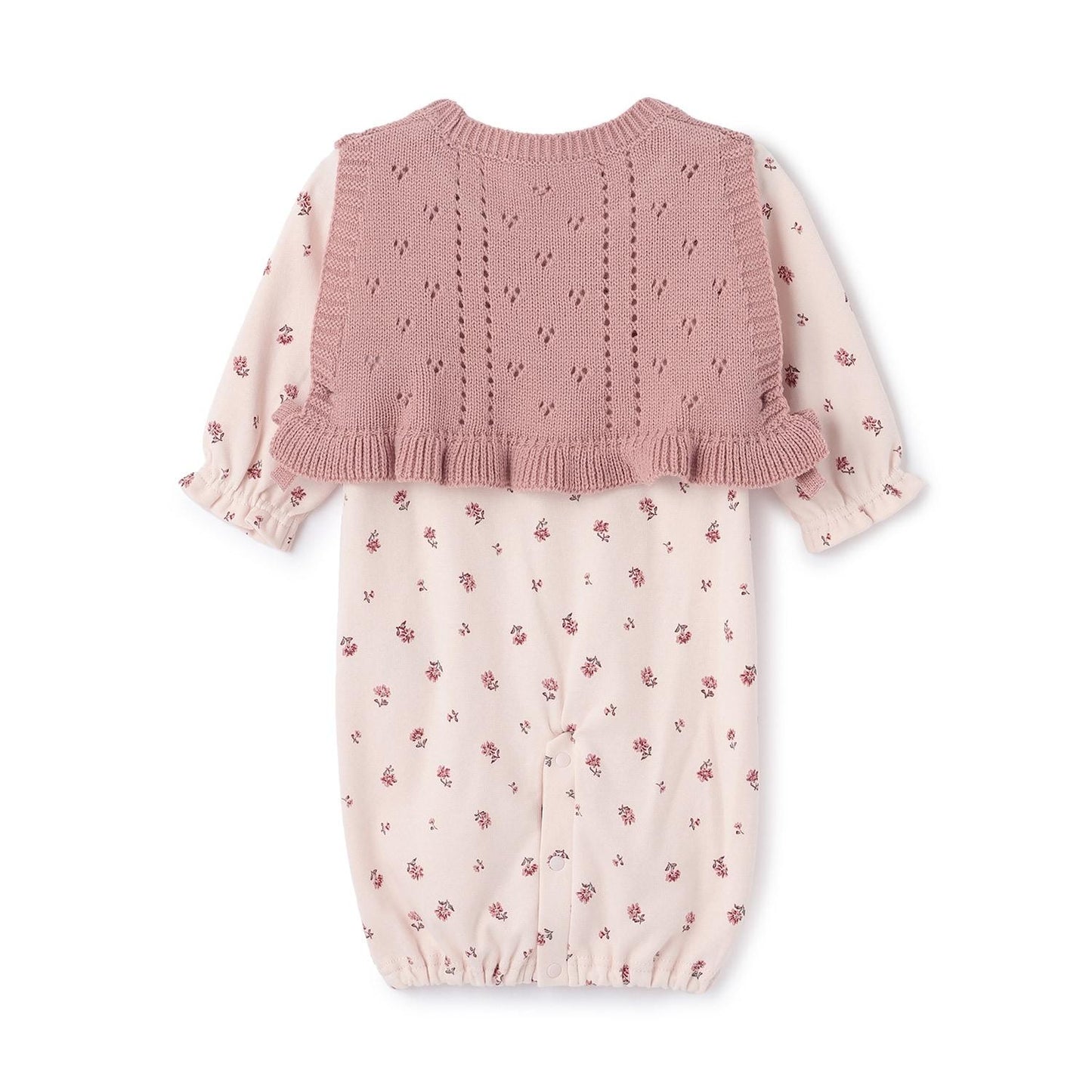 附針織背心兩用連體衣