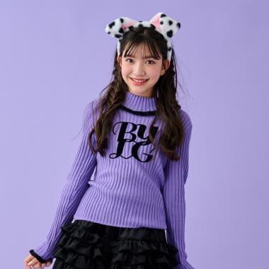 徽標刺繡羅紋針織衫