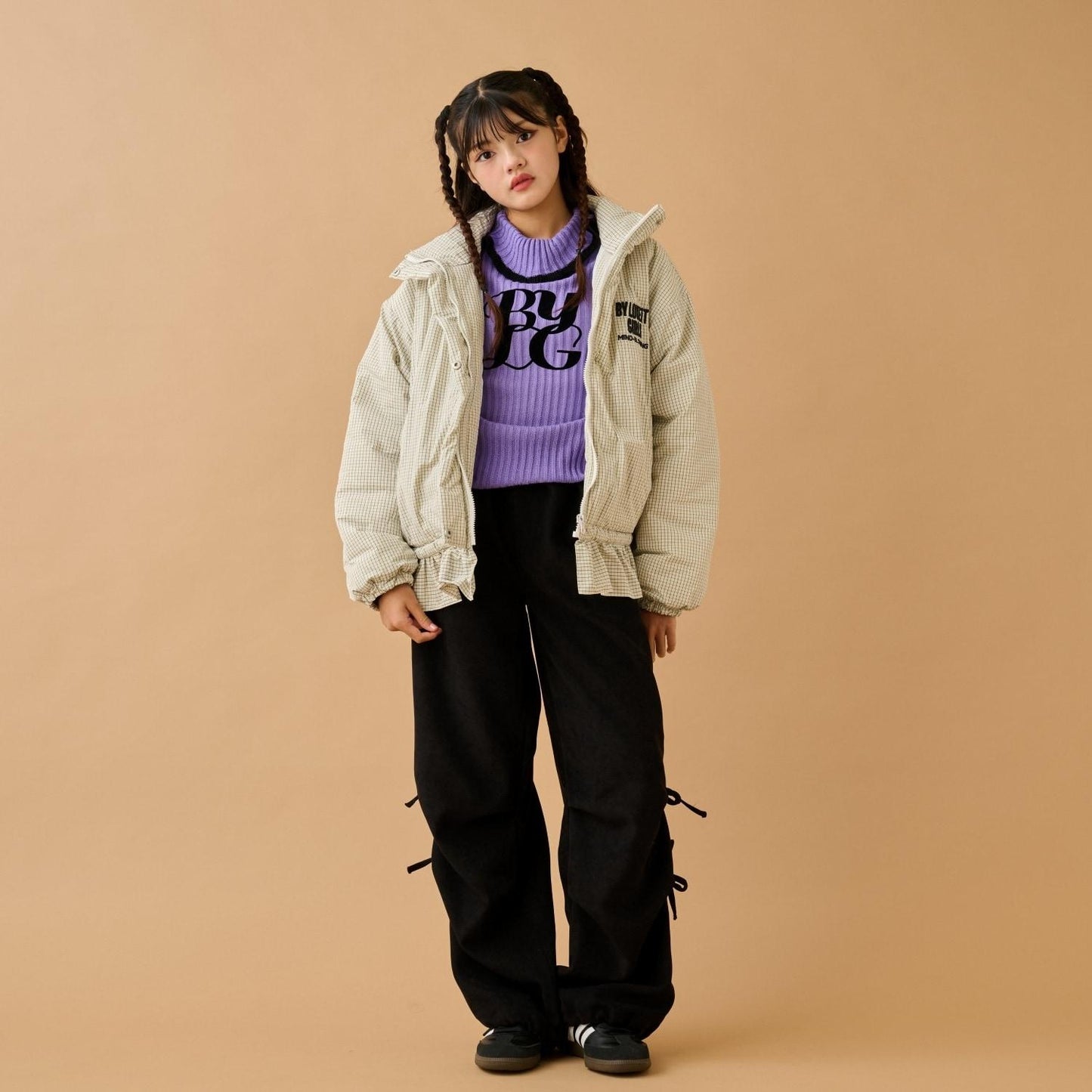 下襬荷葉邊加棉短外套