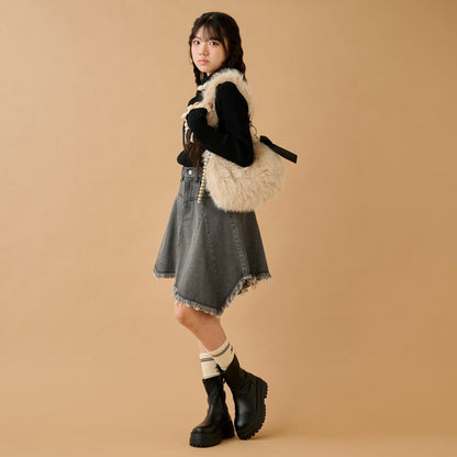 徽標刺繡羅紋針織衫