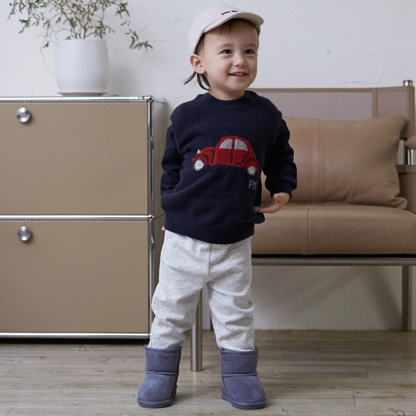 針織圖案拼接衛衣