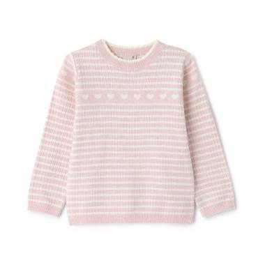 【柔軟蓬鬆】愛心羅紋針織衫