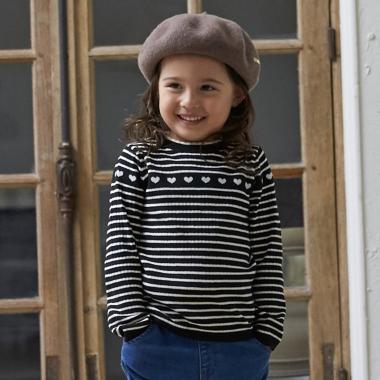 【柔軟蓬鬆】愛心羅紋針織衫