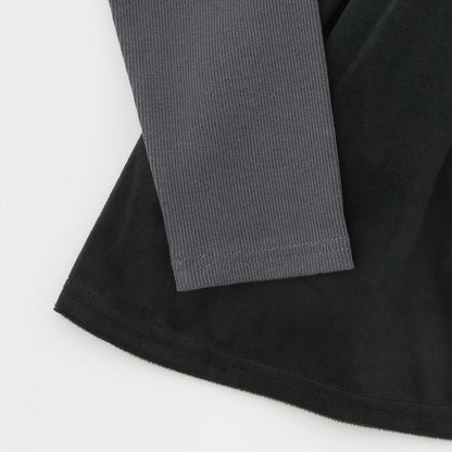 【リンク】拼接荷葉邊長款上衣