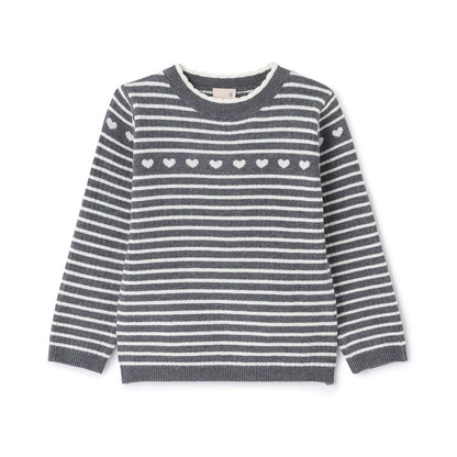 【柔軟蓬鬆】愛心羅紋針織衫