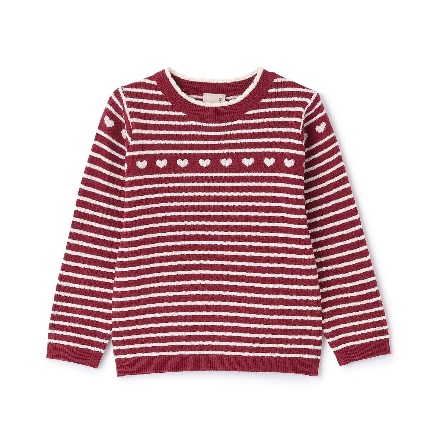 【柔軟蓬鬆】愛心羅紋針織衫