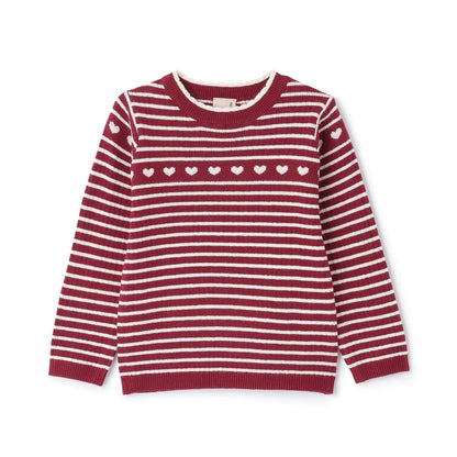 【柔軟蓬鬆】愛心羅紋針織衫