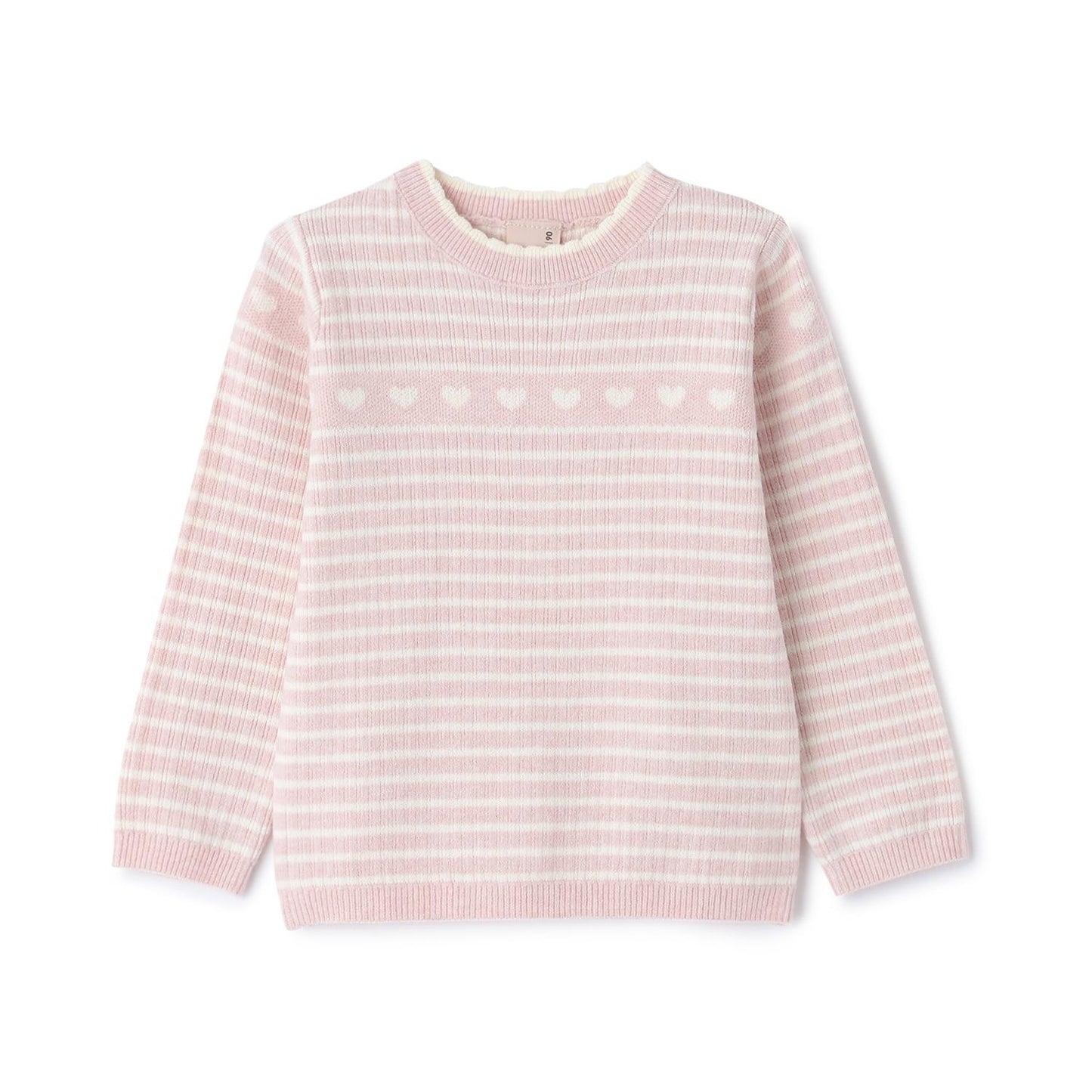 【柔軟蓬鬆】愛心羅紋針織衫