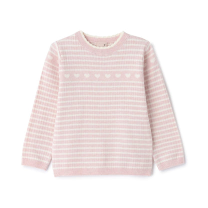 【柔軟蓬鬆】愛心羅紋針織衫