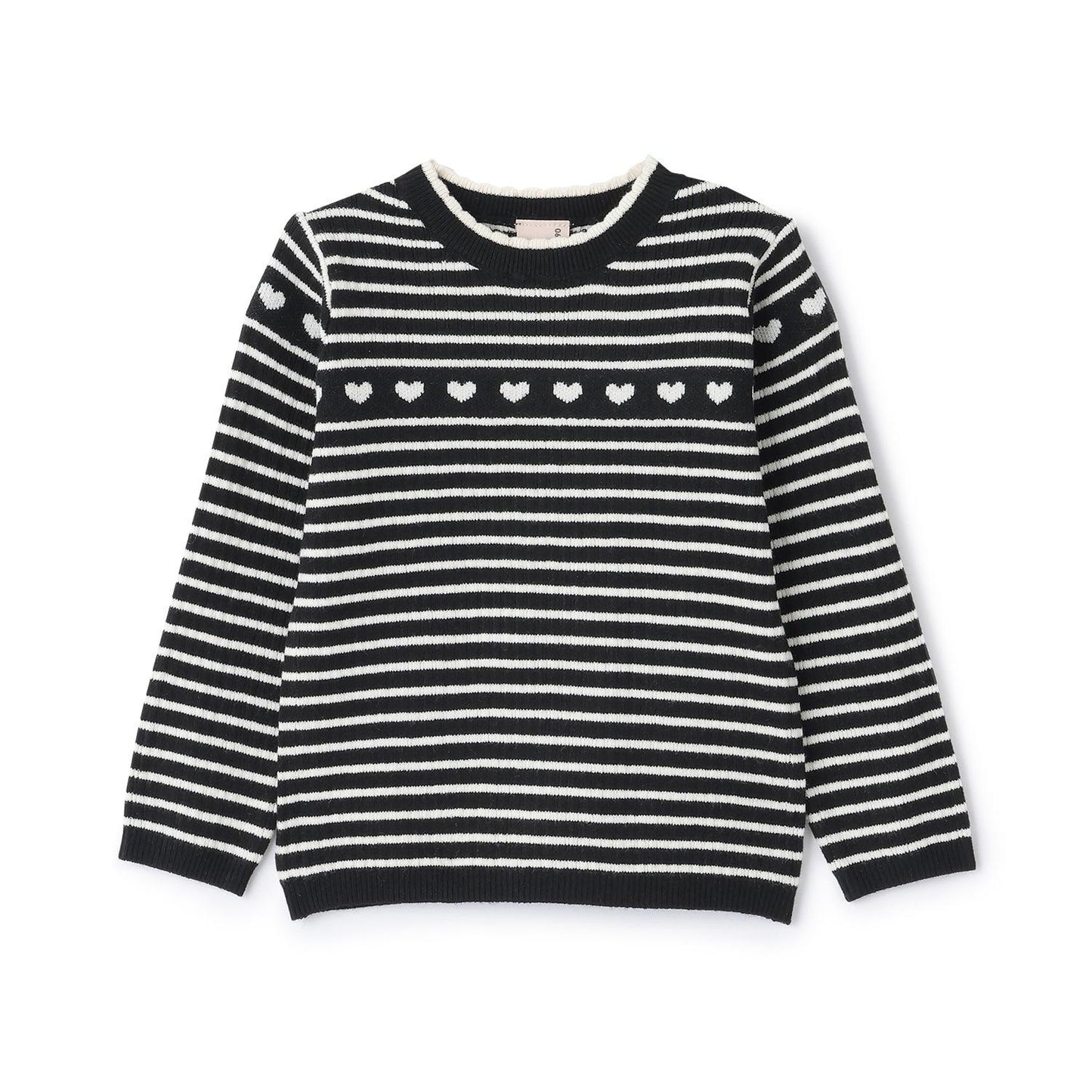 【柔軟蓬鬆】愛心羅紋針織衫