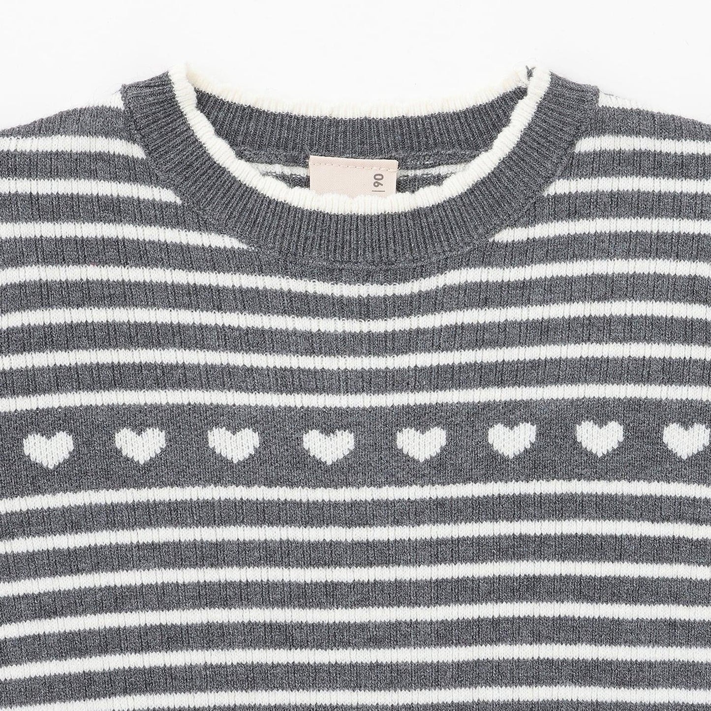 【柔軟蓬鬆】愛心羅紋針織衫