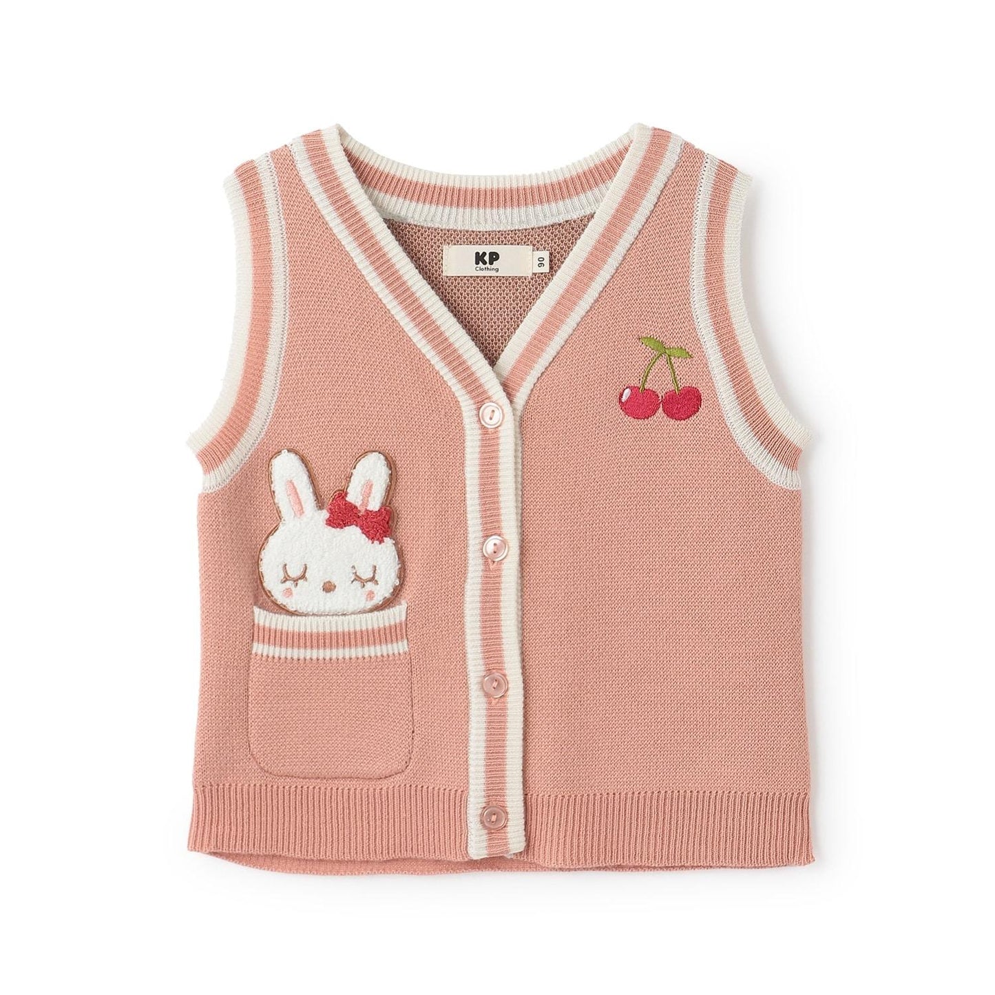 mimi醬毛圈繡貼布針織背心