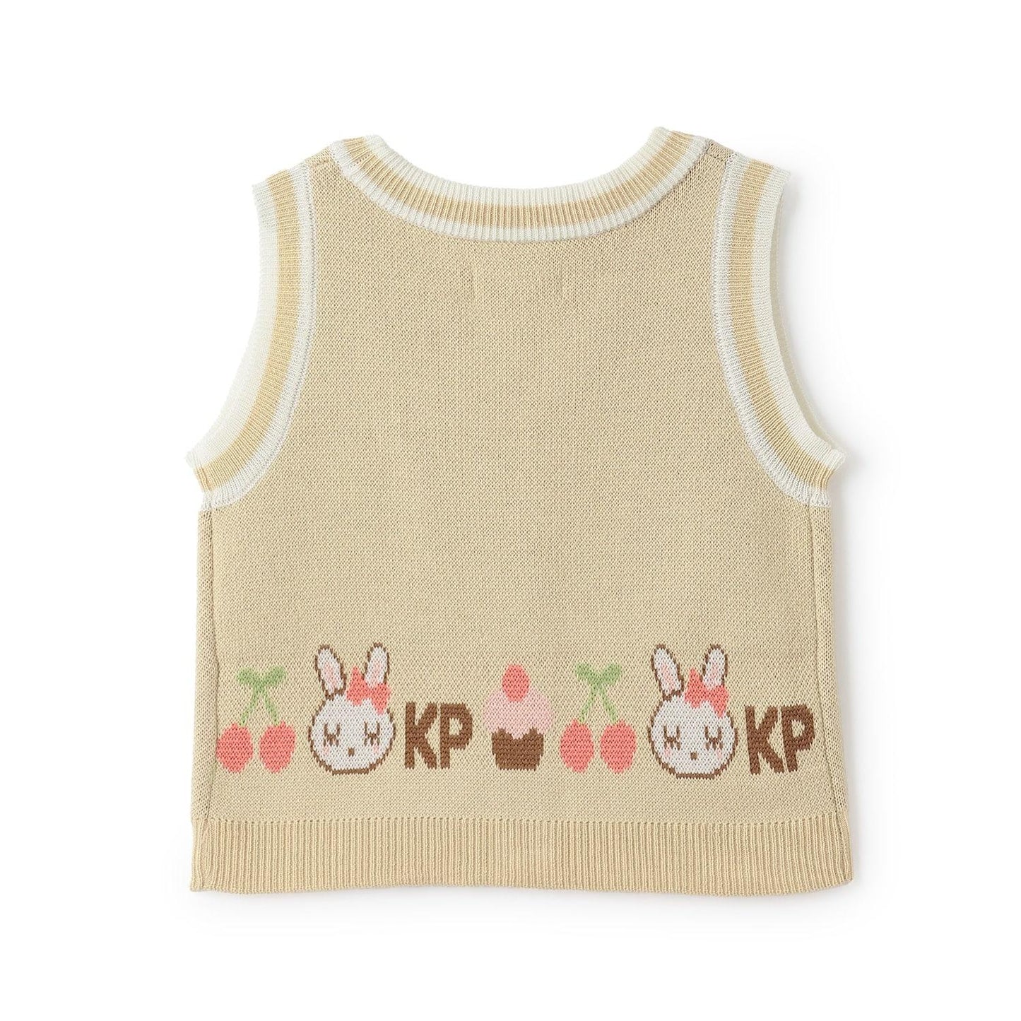 mimi醬毛圈繡貼布針織背心