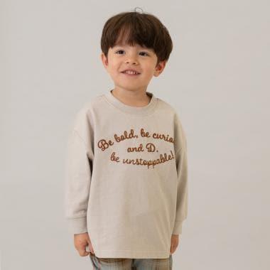 【USA棉】鏈式刺繡標誌寬鬆長袖T恤