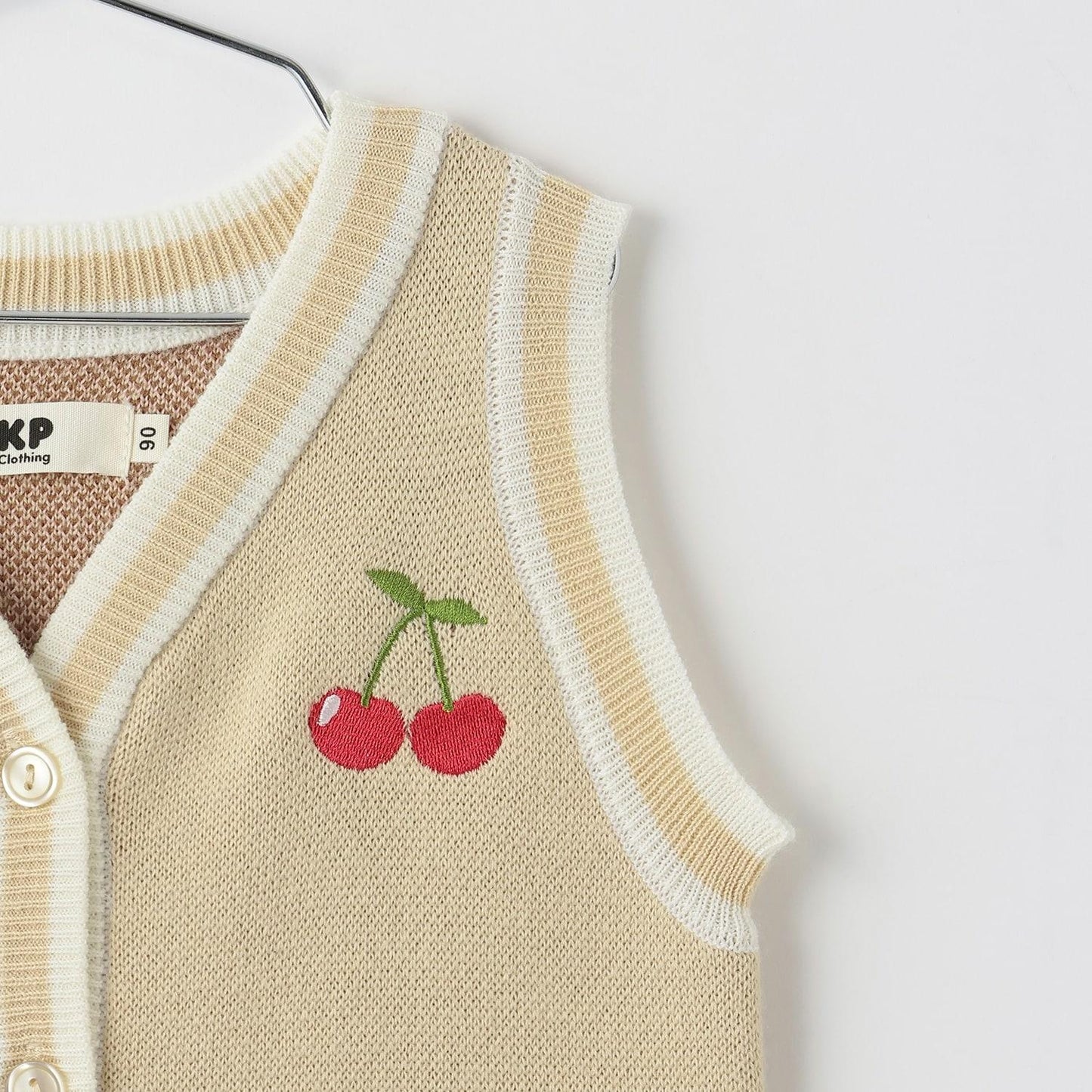 mimi醬毛圈繡貼布針織背心