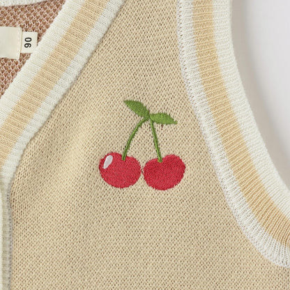 mimi醬毛圈繡貼布針織背心