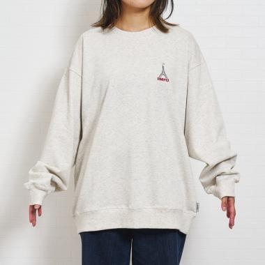 【親子款】城市圖標刺繡寬鬆衛衣
