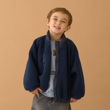 寬鬆廓形仿羊羔絨夾克