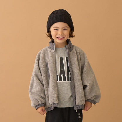 寬鬆廓形仿羊羔絨夾克