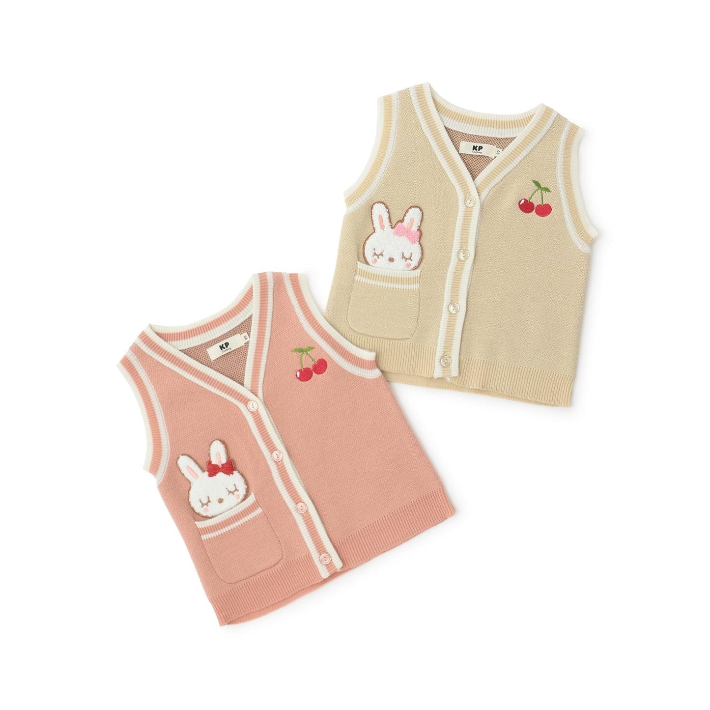 mimi醬毛圈繡貼布針織背心