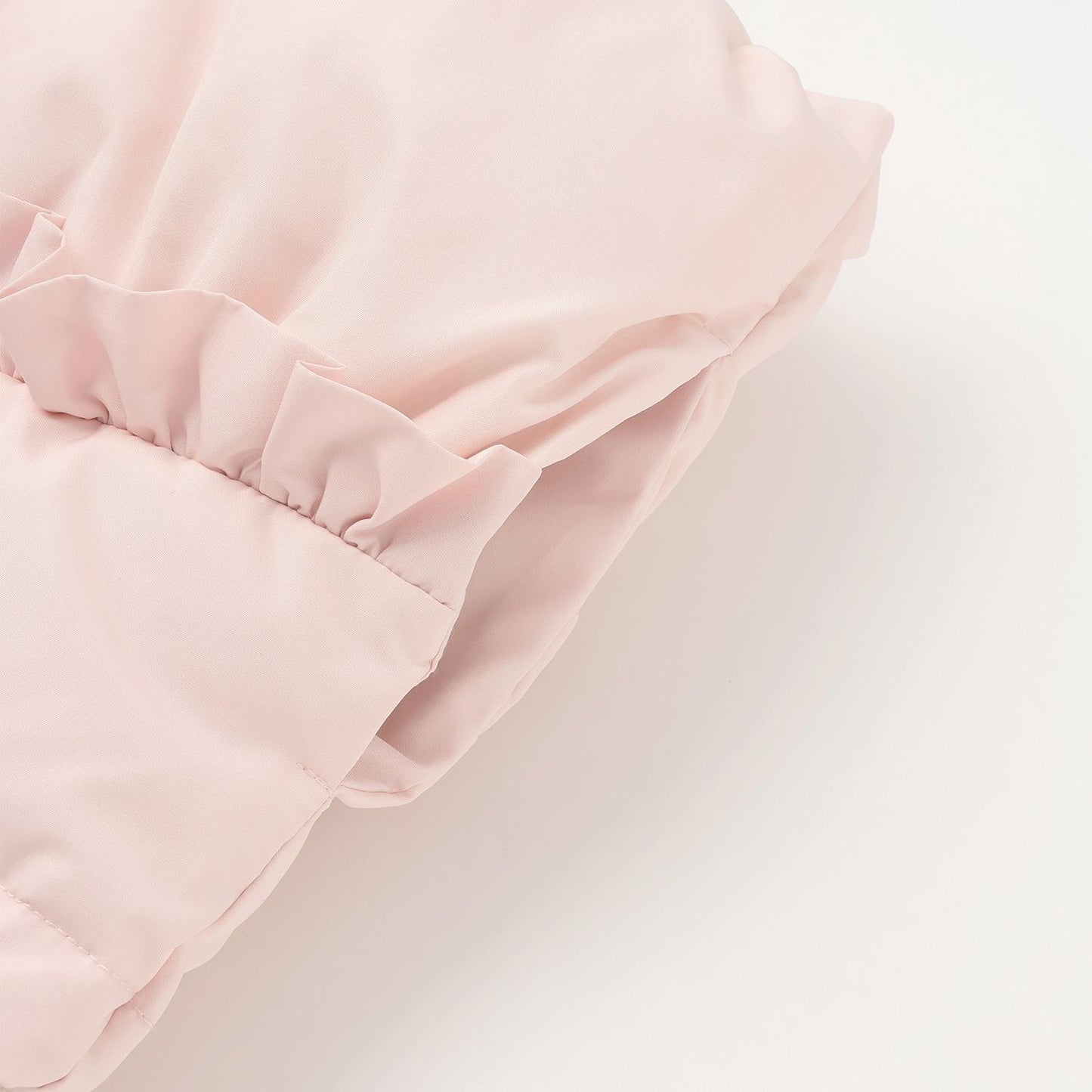 荷葉邊羽絨馬甲