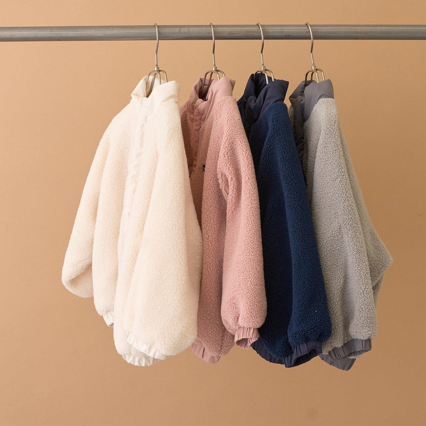 寬鬆廓形仿羊羔絨夾克