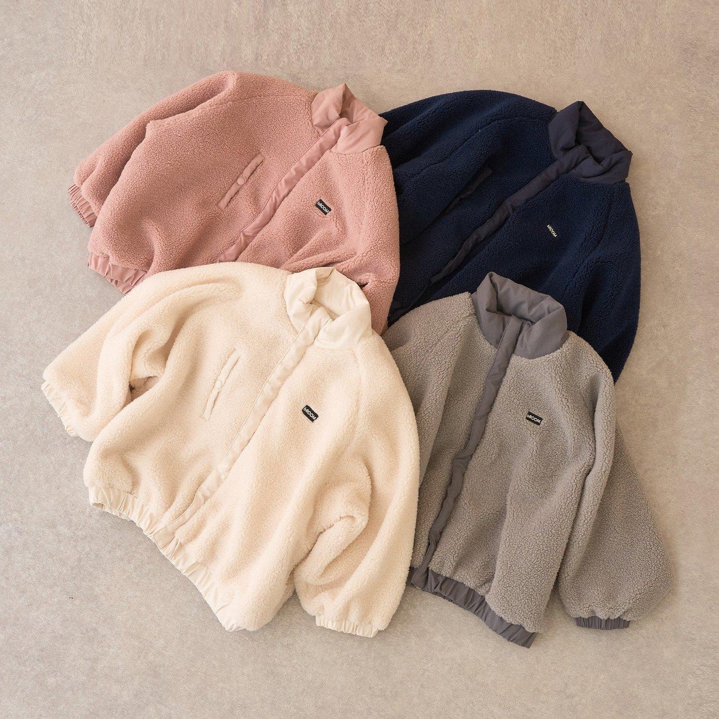 寬鬆廓形仿羊羔絨夾克