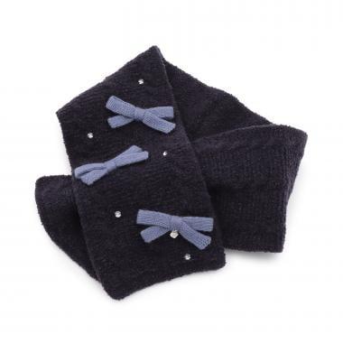 蝴蝶結棉花糖針織圍巾