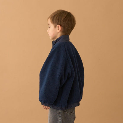 寬鬆廓形仿羊羔絨夾克