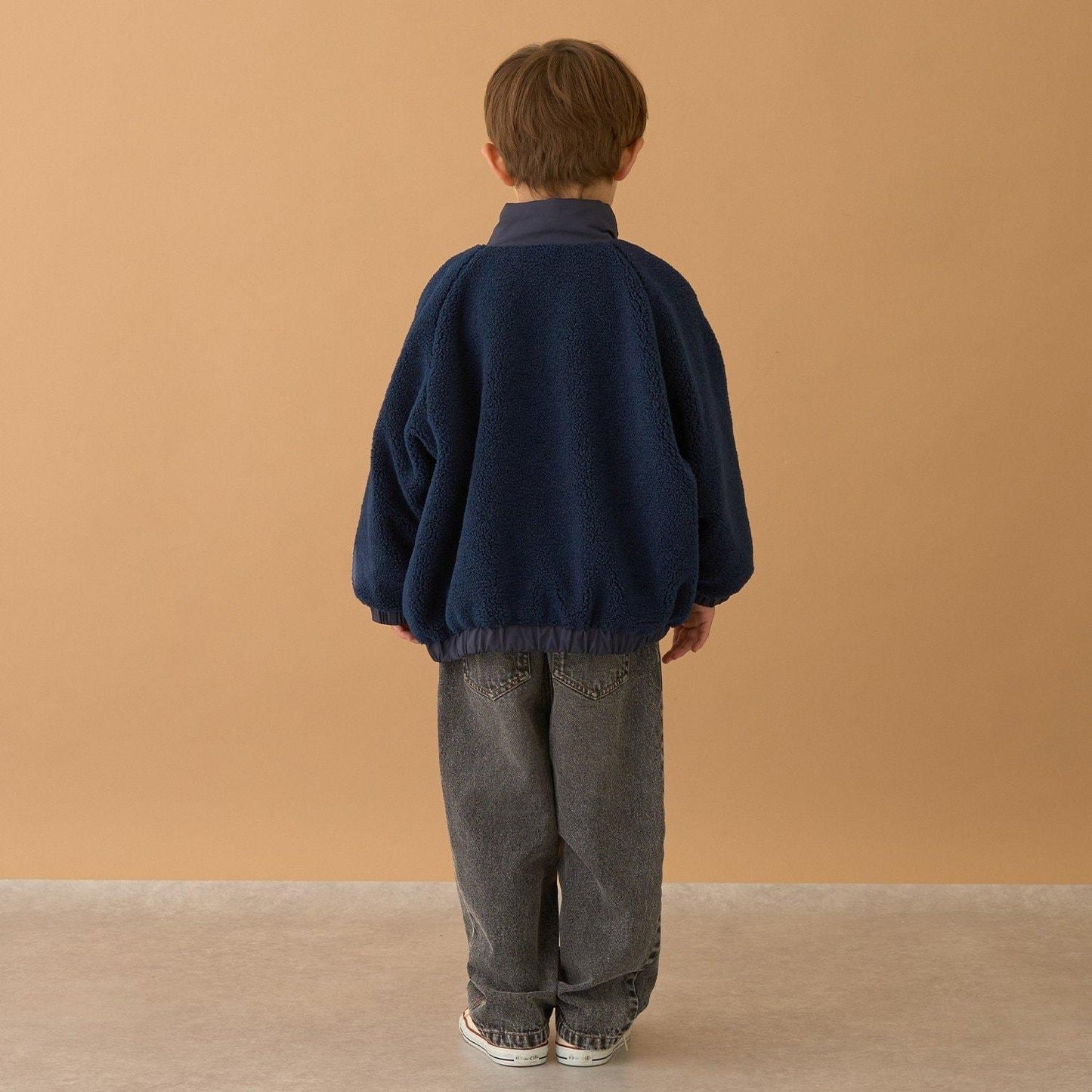 寬鬆廓形仿羊羔絨夾克