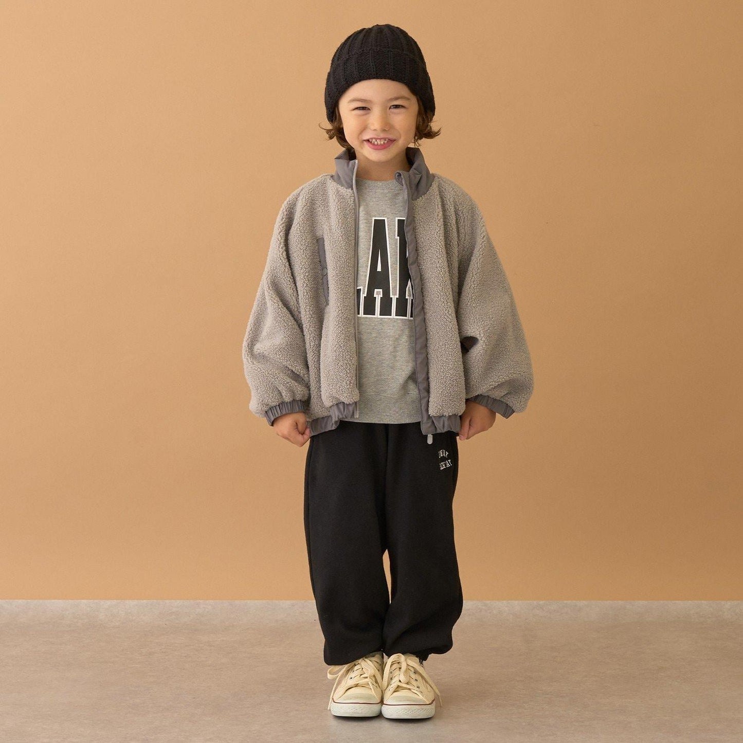 寬鬆廓形仿羊羔絨夾克