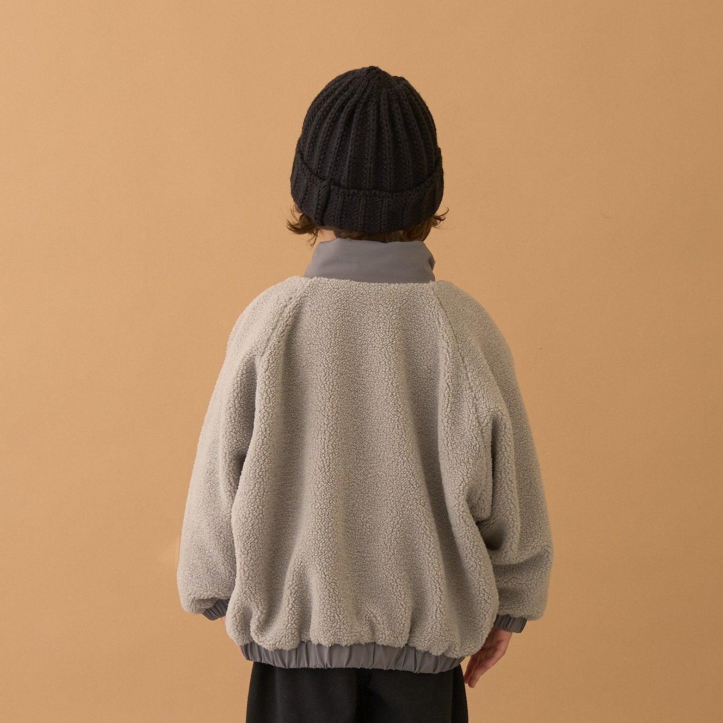 寬鬆廓形仿羊羔絨夾克