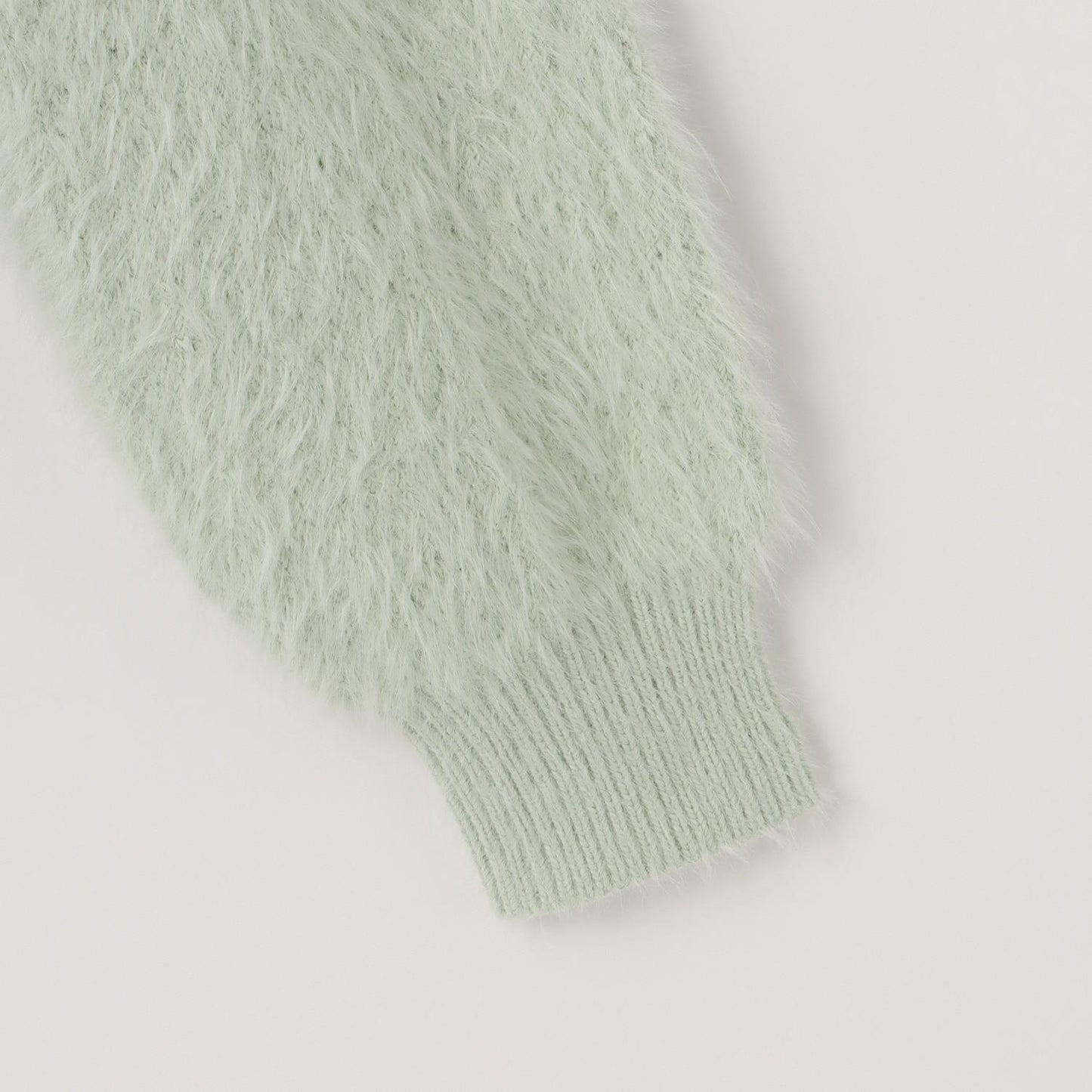 【AMI】長毛針織開衫×長袖T恤套裝