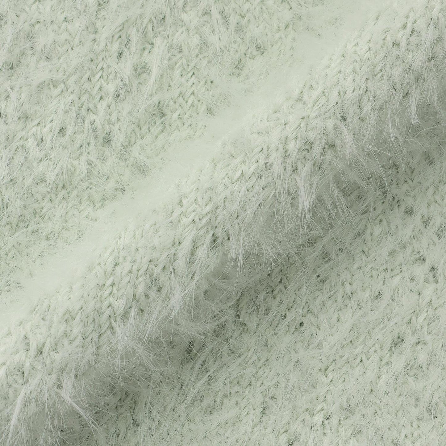 【AMI】長毛針織開衫×長袖T恤套裝