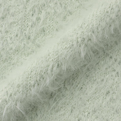 【AMI】長毛針織開衫×長袖T恤套裝