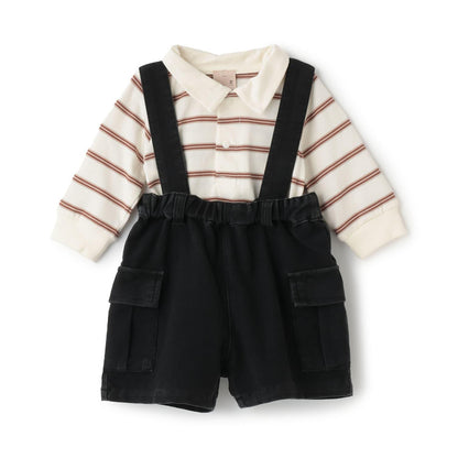 揹帶工裝褲套裝