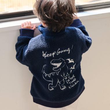 恐龍絨面飛行夾克