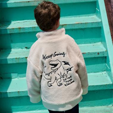 恐龍絨面飛行夾克