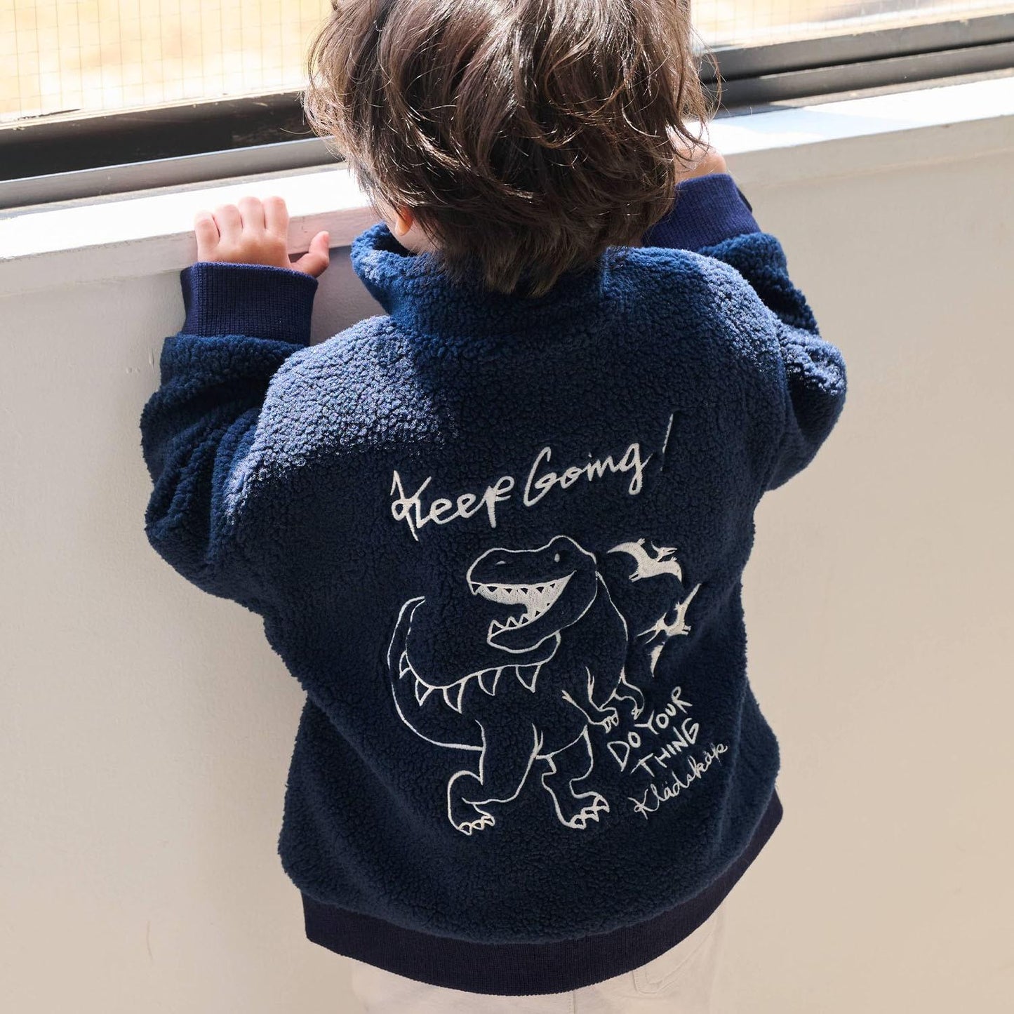 恐龍絨面飛行夾克