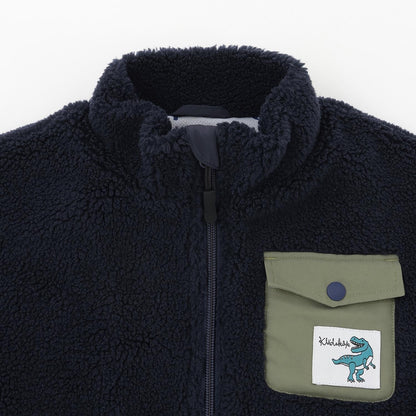 恐龍絨面飛行夾克