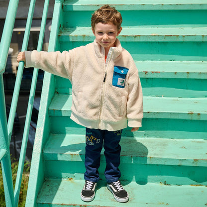 恐龍絨面飛行夾克