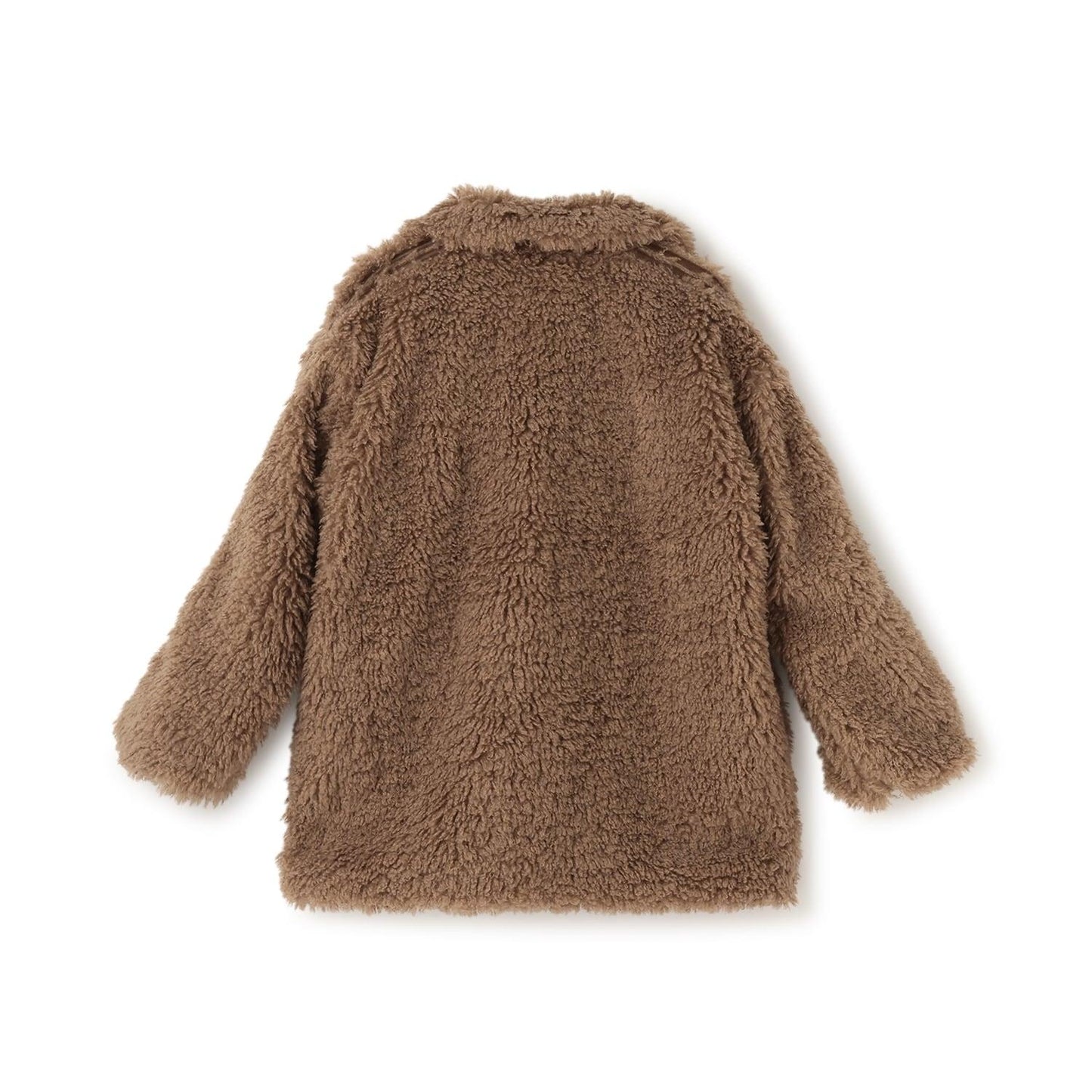 蝴蝶結點綴毛絨外套