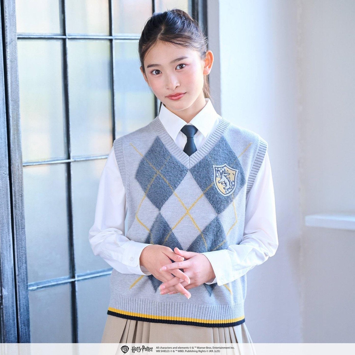 【130cm可選】【Harry Potter】菱格針織背心套裝