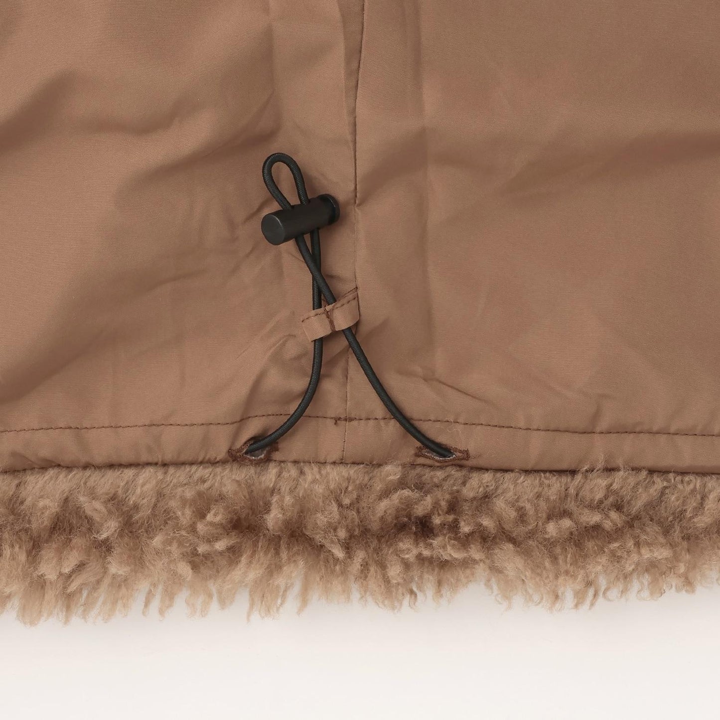 蝴蝶結點綴毛絨外套