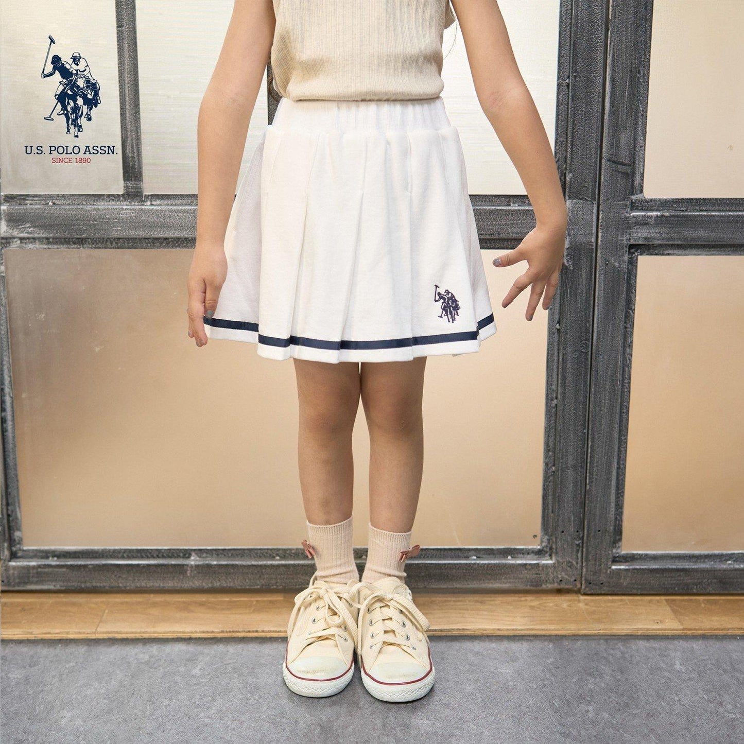 【U.S.POLO ASSN.】衛衣百褶裙（帶安全褲）