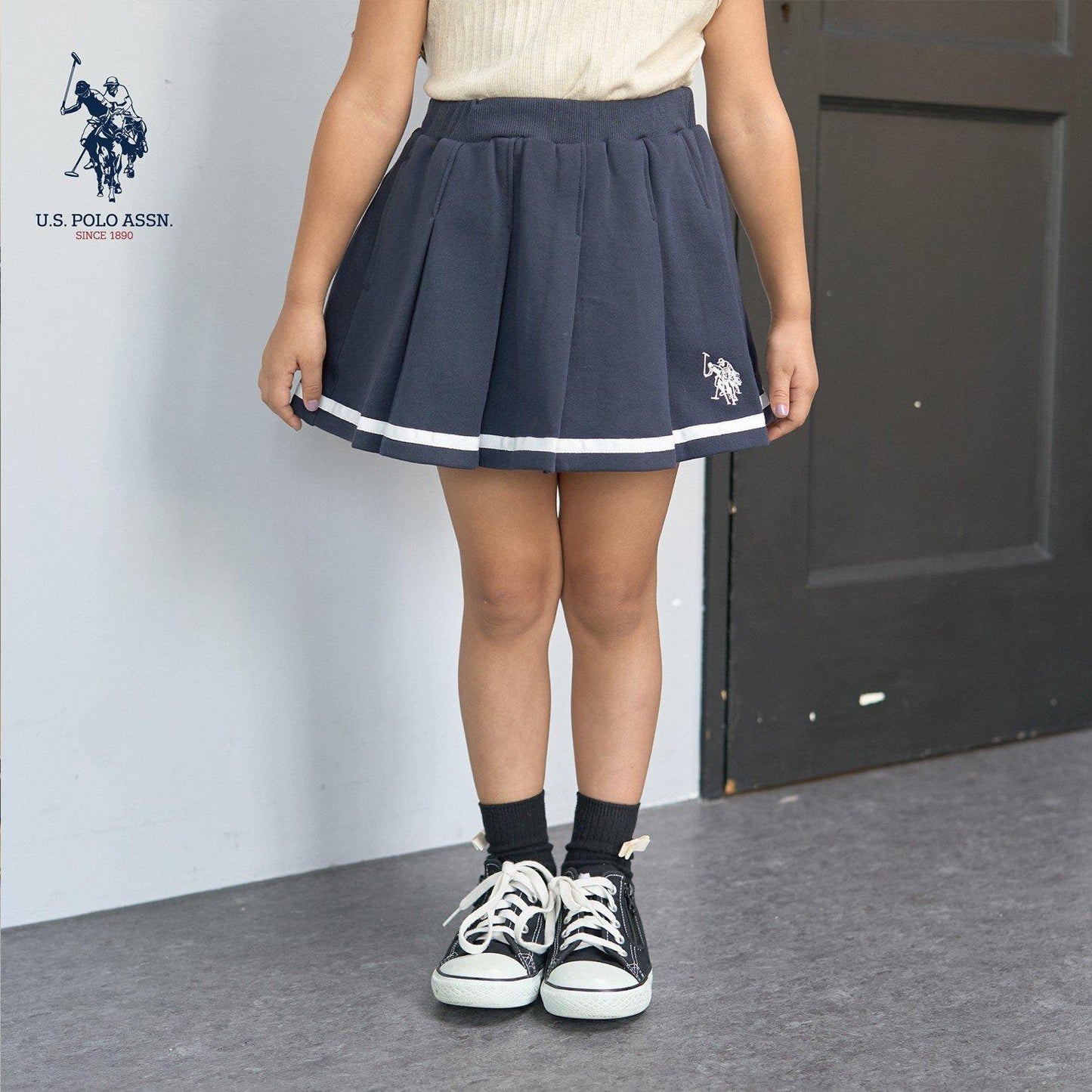 【U.S.POLO ASSN.】衛衣百褶裙（帶安全褲）