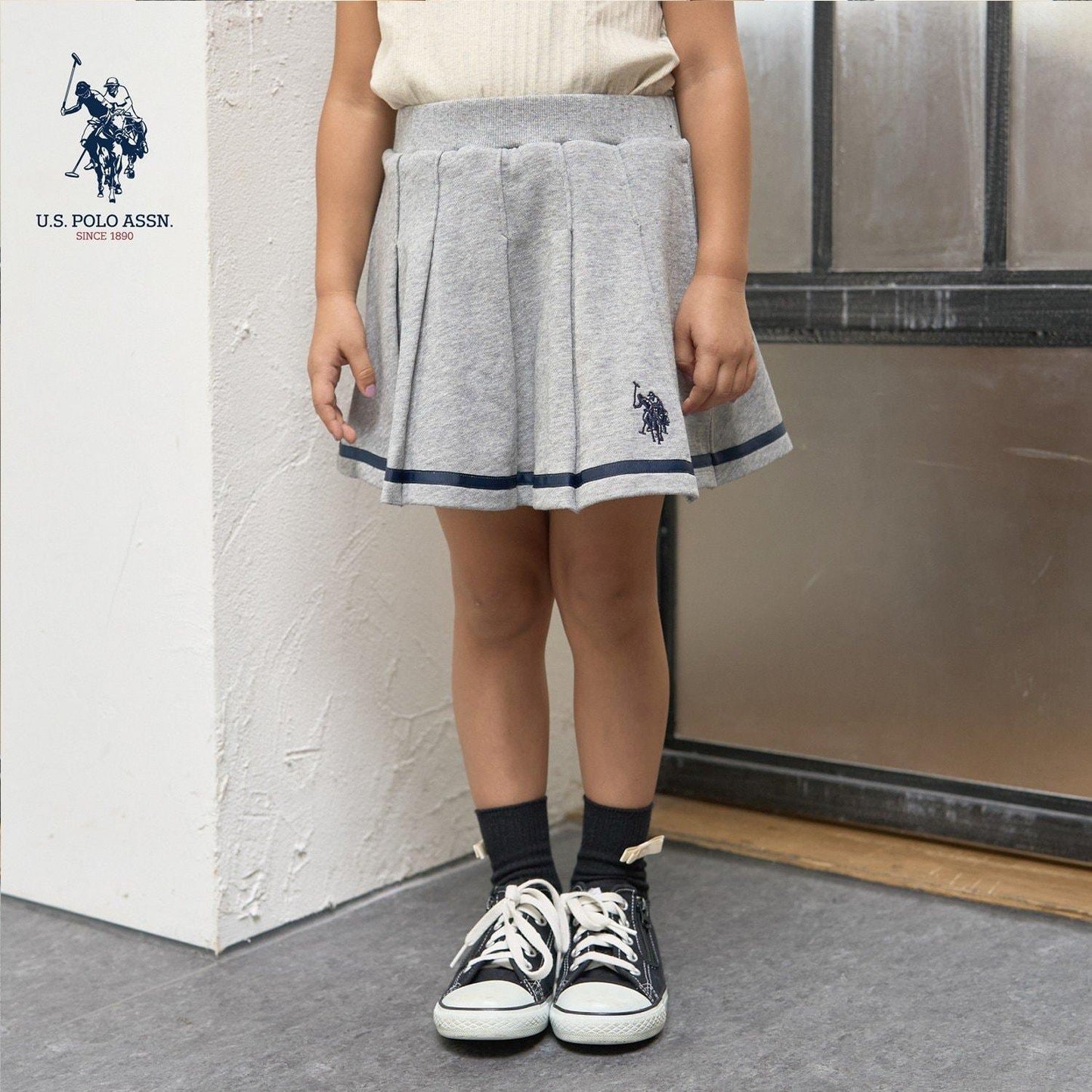【U.S.POLO ASSN.】衛衣百褶裙（帶安全褲）