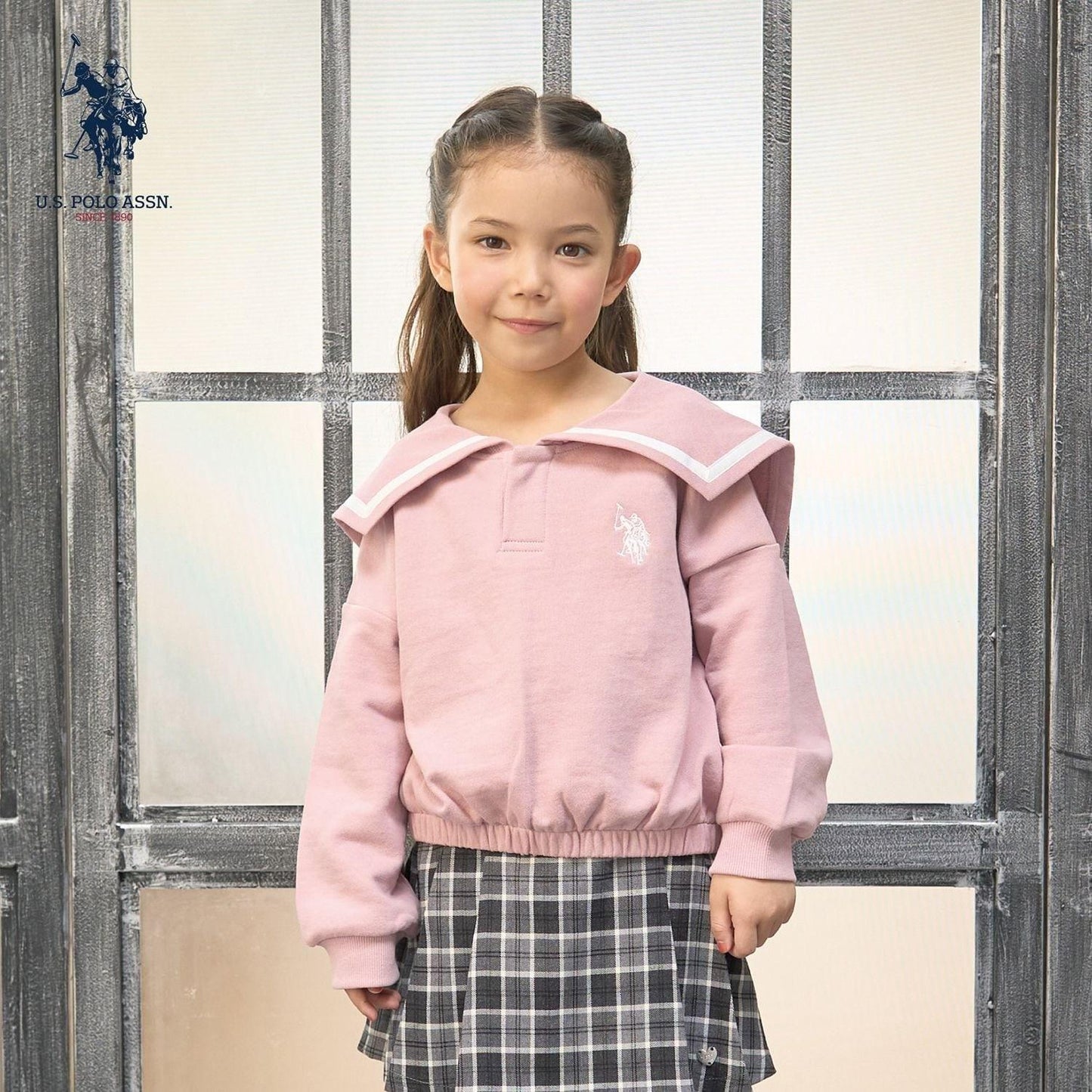【U.S.POLO ASSN.】單點刺繡翻領衛衣